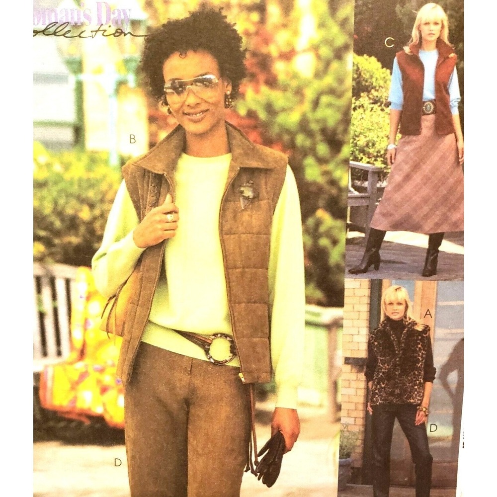 McCall's Sewing Pattern 3827 Vest Pants Bias Skirt Size 16-22‎